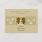 Papillon (Hound Tri) schilderen - Oorspronkelijke  Visitekaartje (Voorkant)