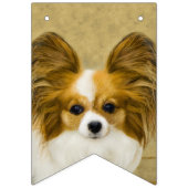 Papillon (Hound Tri) schilderen - Oorspronkelijke  Vlaggetjes (Tweede vlag)