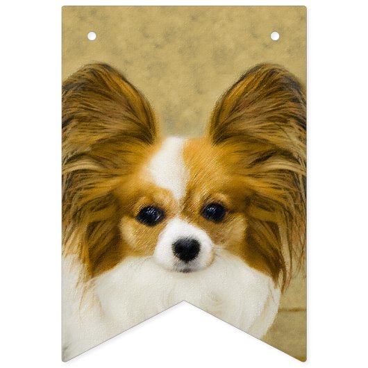Papillon (Hound Tri) schilderen - Oorspronkelijke  Vlaggetjes (Eerste vlag)