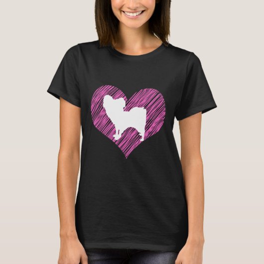 Papillon I Love Hond Ouder Hond Mam Hond Pap Hond T-shirt (Voorkant)
