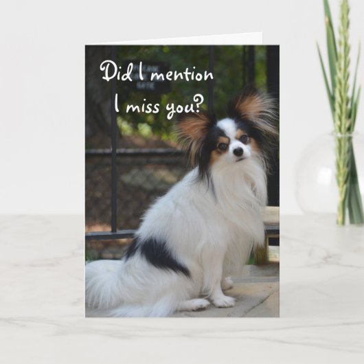 Papillon I Misser You Card Kaart (Voorkant)