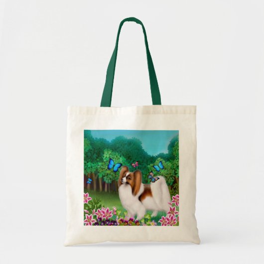 Papillon in de Canvas tas van de tuin (Voorkant)