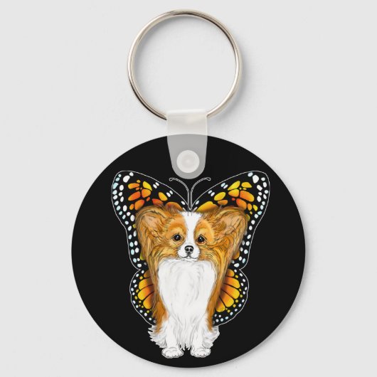 Papillon in Disguise Sleutelhanger (Voorkant)
