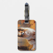 Papillon in Herfstbladeren Herfst Inspire Bagagelabel (Achterkant verticaal)