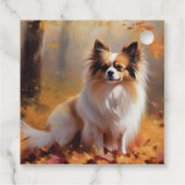 Papillon in Herfstbladeren Herfst Inspire Bedankjes Labels (Achterkant)