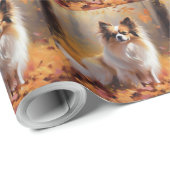 Papillon in Herfstbladeren Herfst Inspire Cadeaupapier (Rol Hoek)