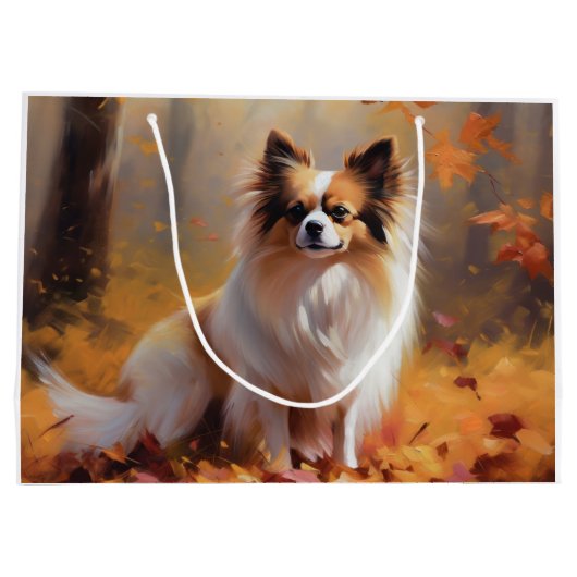 Papillon in Herfstbladeren Herfst Inspire Groot Cadeauzakje (Achterkant)