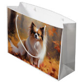 Papillon in Herfstbladeren Herfst Inspire Groot Cadeauzakje (Achterkant Gekanteld)