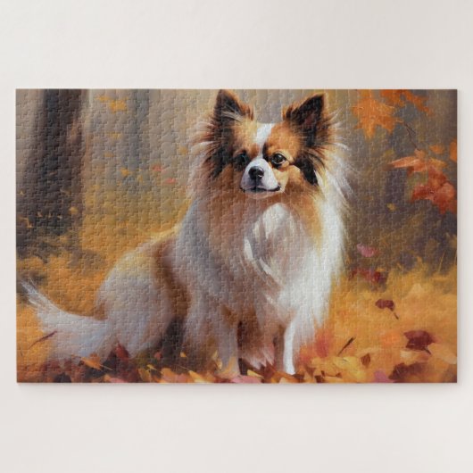 Papillon in Herfstbladeren Herfst Inspire Legpuzzel (Horizontaal)