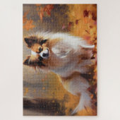 Papillon in Herfstbladeren Herfst Inspire Legpuzzel (Verticaal)