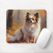 Papillon in Herfstbladeren Herfst Inspire Muismat (Met muis)