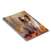 Papillon in Herfstbladeren Herfst Inspire Notitieboek (Rechterzijde)