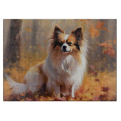 Papillon in Herfstbladeren Herfst Inspire Snijplank (Voorkant)