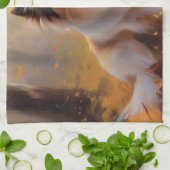 Papillon in Herfstbladeren Herfst Inspire Theedoek (Gevouwen)