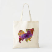 Papillon in waterverf tote bag (Voorkant)