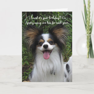 Papillon Je bent zo oud als de vogelkaart Kaart