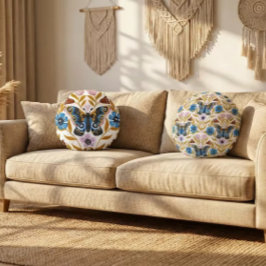 Papillon Kaleidoscoop Rond Kussen