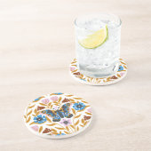 Papillon Kaleidoscope Zandsteen Onderzetter (Zijkant)