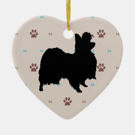 Papillon Keramisch Ornament (Voorkant)
