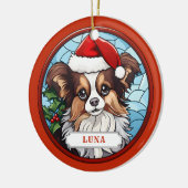 Papillon keramische cirkel Ornament (Links)