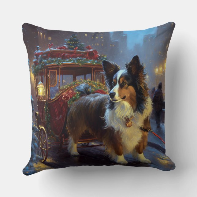 Papillon Kerst Feestelijke Periode Kussen (Achterkant)