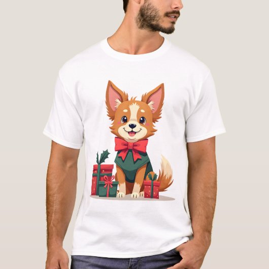Papillon Kerstboog T-shirt (Voorkant)