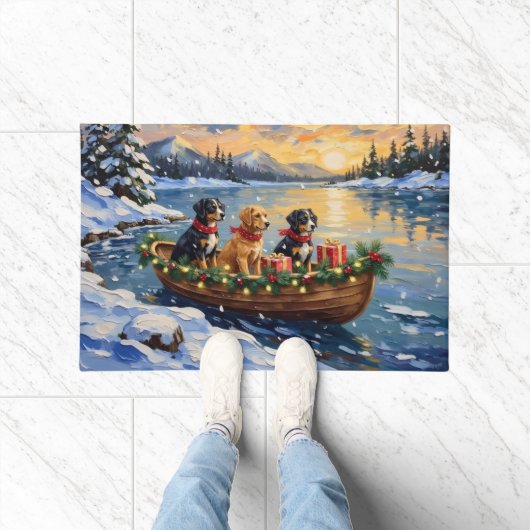 Papillon Kerstboot Vakantie Deurmat (Binnen)