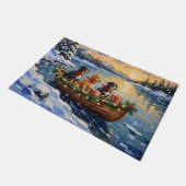Papillon Kerstboot Vakantie Deurmat (Schuin)