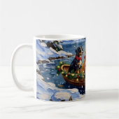 Papillon Kerstboot Vakantie Koffiemok (Links)
