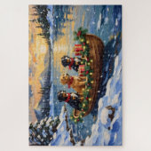 Papillon Kerstboot Vakantie Legpuzzel (Verticaal)