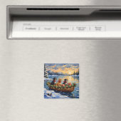 Papillon Kerstboot Vakantie Magneet (Insitu (Vaatwasser))