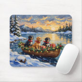 Papillon Kerstboot Vakantie Muismat (Met muis)