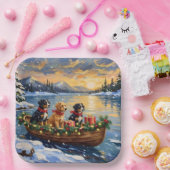 Papillon Kerstboot Vakantie Papieren Bordje (Feest)