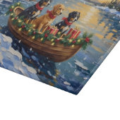 Papillon Kerstboot Vakantie Snijplank (Hoek)