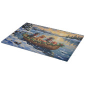 Papillon Kerstboot Vakantie Snijplank (Hoek)
