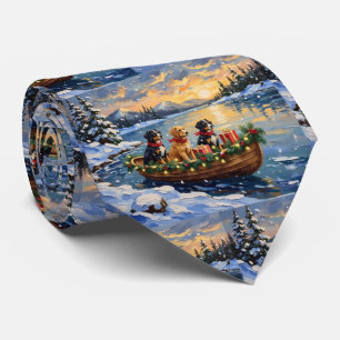 Papillon Kerstboot Vakantie Stropdas