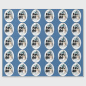 Papillon kerstcadeaus cadeaupapier (Vlak)