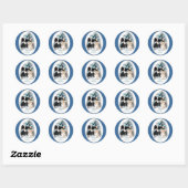 Papillon kerstcadeaus ronde sticker (Vel)