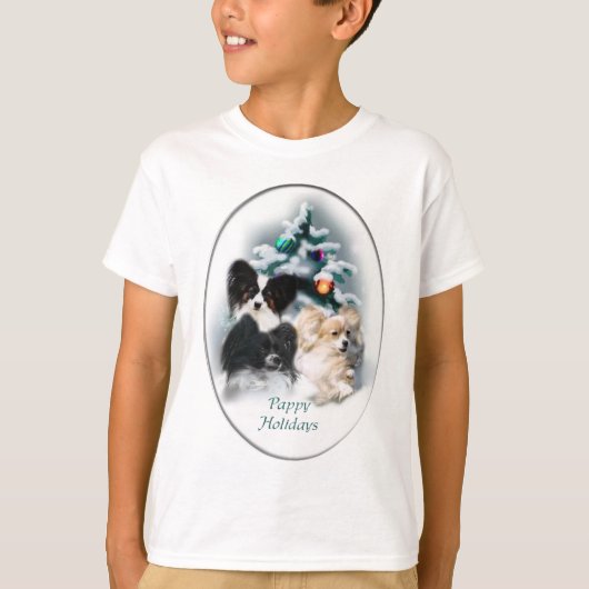 Papillon kerstcadeaus t-shirt (Voorkant)