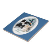 Papillon kerstcadeaus tegeltje (Zijkant)