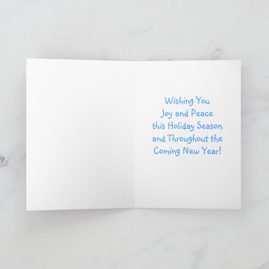 Papillon KerstCaroler BW Feestdagen Kaart (Binnen)