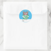 Papillon KerstCaroler BW Ronde Sticker (Tas)