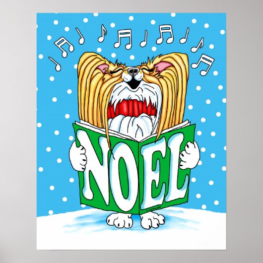 Papillon KerstCaroler RW Poster (Voorkant)