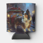 Papillon Kerstfeest Seizoen Blikjeskoeler (Voorkant)