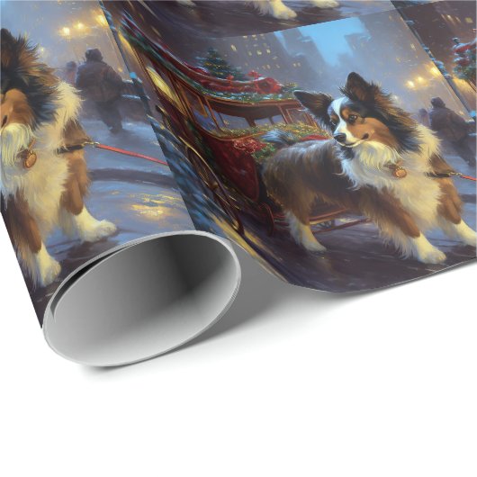 Papillon Kerstfeest Seizoen Cadeaupapier (Rol Hoek)