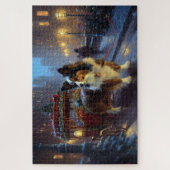 Papillon Kerstfeest Seizoen Legpuzzel (Verticaal)