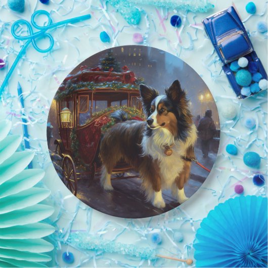 Papillon Kerstfeest Seizoen Papieren Bordje (Feest)