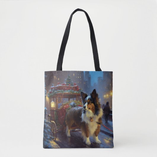 Papillon Kerstfeest Seizoen Tote Bag (Voorkant)