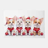 Papillon Kerstjurk Kabouterhoed Deurmat (Voorkant)