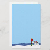 Papillon Kerstmail Blk Whit Briefpapier (Voorkant / Achterkant)